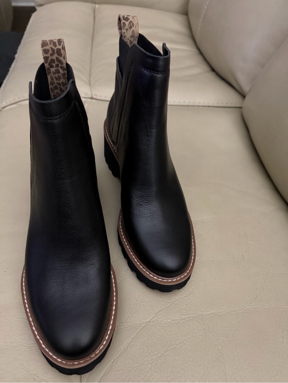 Women’s Dolce Vita, size 8, black leather ankle boot.
Never worn